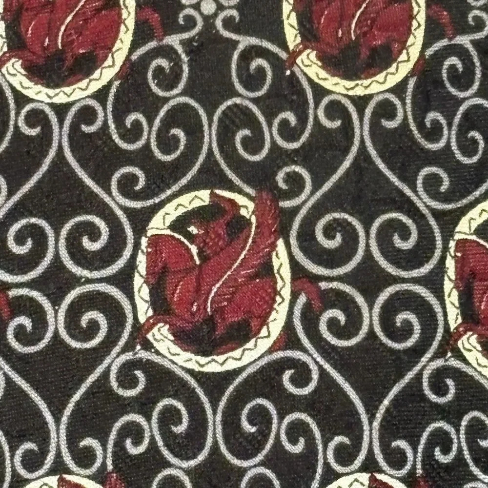 Christian Dior Monsieur Red Silk Tie